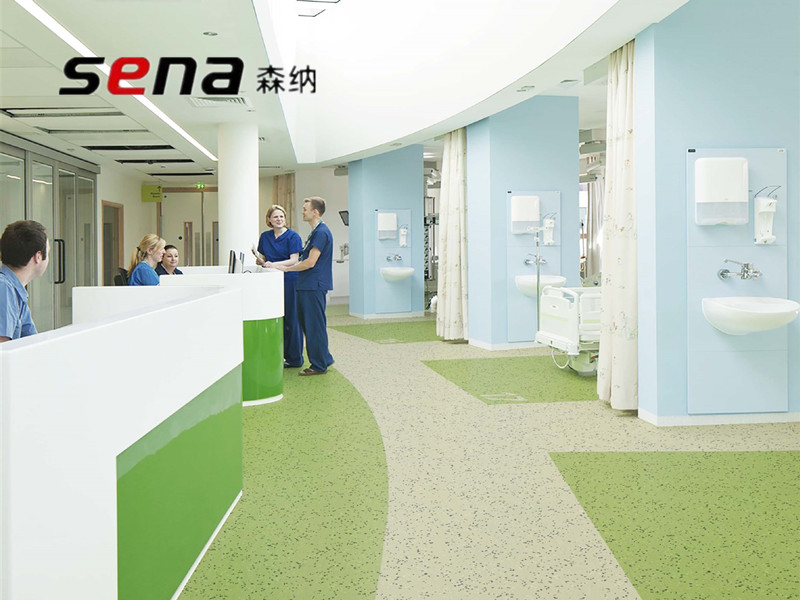 玛雅系列-双色花卷材橡胶地板【森纳地板】